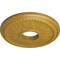 Ekena Millwork Tirana Ceiling Medallion (Canopies up to 4 3/4"), 13 7/8"OD x 3 3/4"ID x 1 1/4"P, Iridescent Gold CM13TIIGS - alternate 2